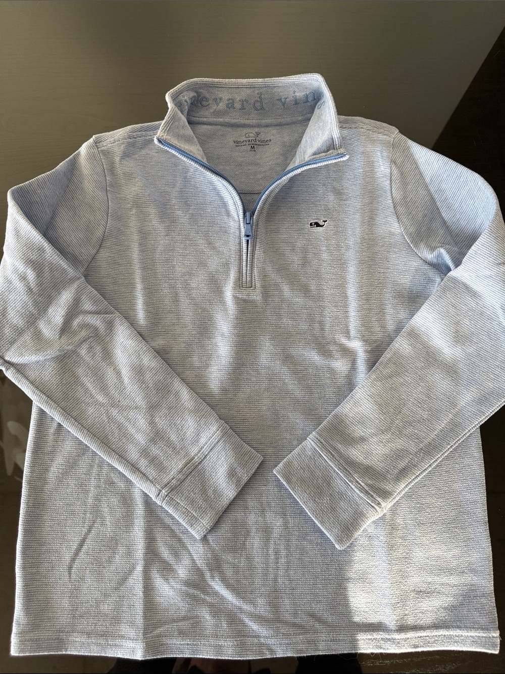 Vineyard Vines Boys Soft Sky Blue Half-Zip Saltwater Pullover